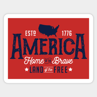 America Land of the Free Sticker